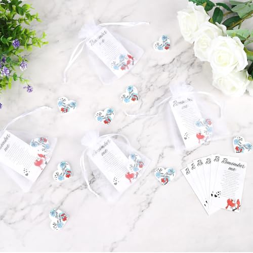 2 MULE TEAM 100Sets Funeral Favors for Guests, Celebration of Life Favors Celebration of Life Decorations Ideas with Pocket Hug Token Funeral Prayer Cards and Organza Bags, Cardinal Memorial Gifts - Image 4
