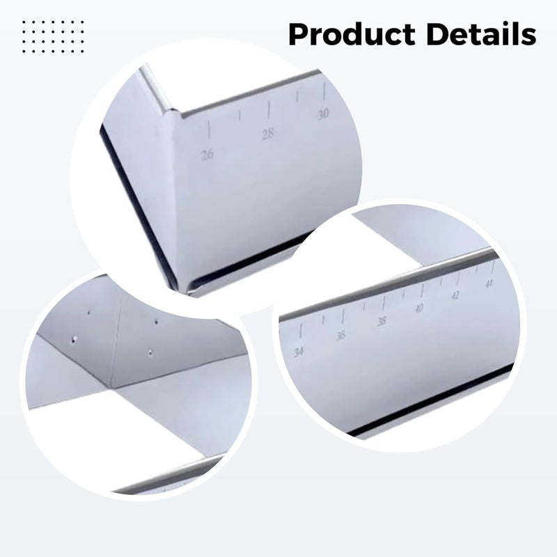 Rectangular Cake Ring Mould, Adjustable Stainless Steel Pastry and Tiramisu Frame, Big Size Baking Tool - Image 4