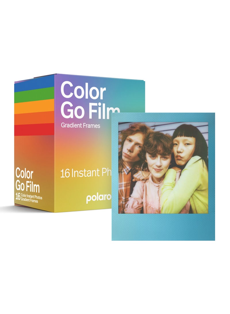 Polaroid Go Color Instant Film Double Pack | 16 Photos, Gradient Frames, 10-15 Min Development, Pocket-Size Analog Film, Compatible with All Go Series Cameras - Image 1