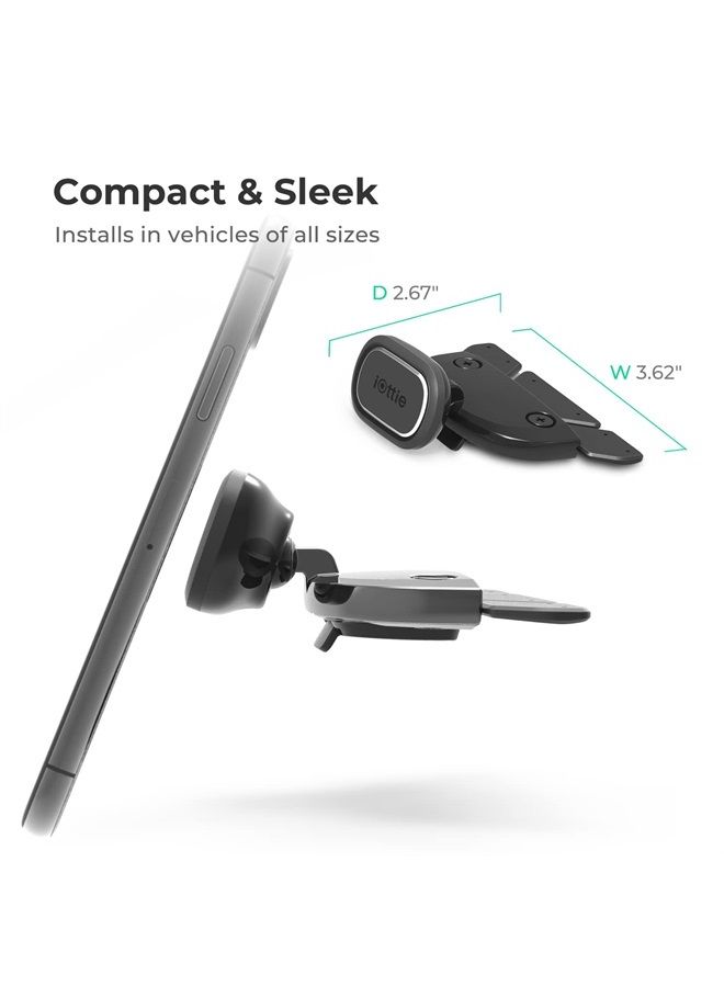 iOttie iTap 2 Magnetic CD Slot Car Mount Holder, Cradle for Samsung Galaxy S22, Google Pixel 7, Motorola Moto G, OnePlus 10, Sony Xperia & Other Android Smartphones, Black - Image 5