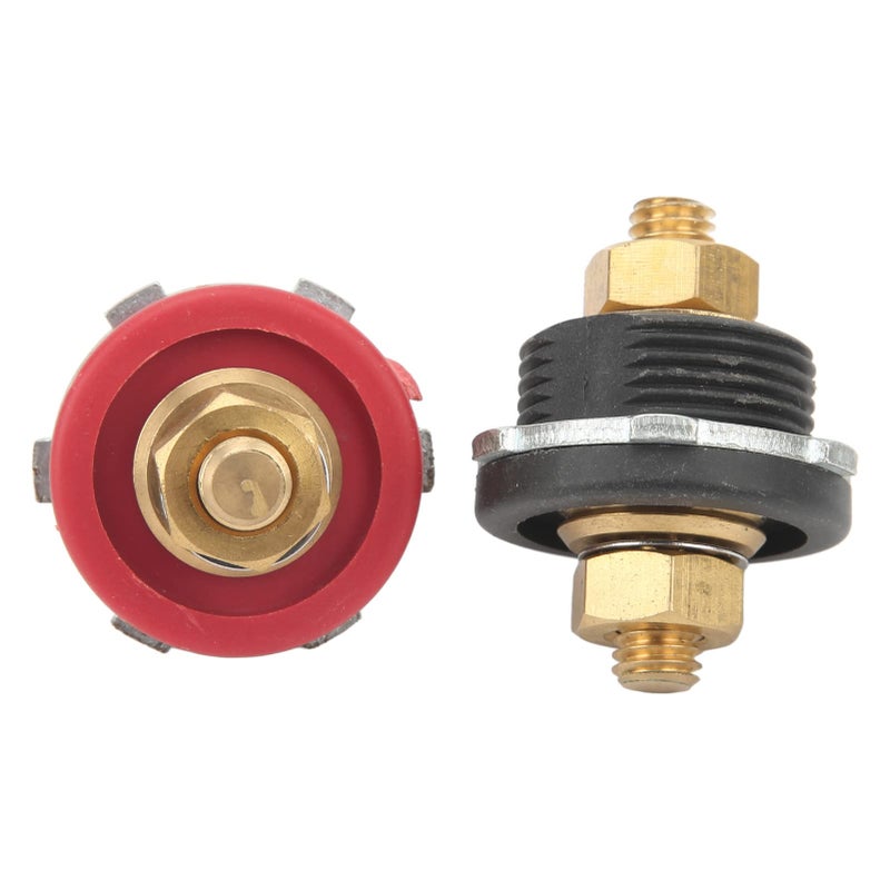 Heavy Duty 250A Battery Terminal Connector Positive Negative Zinc Alloy Brass 2 Pcs Set - Image 4
