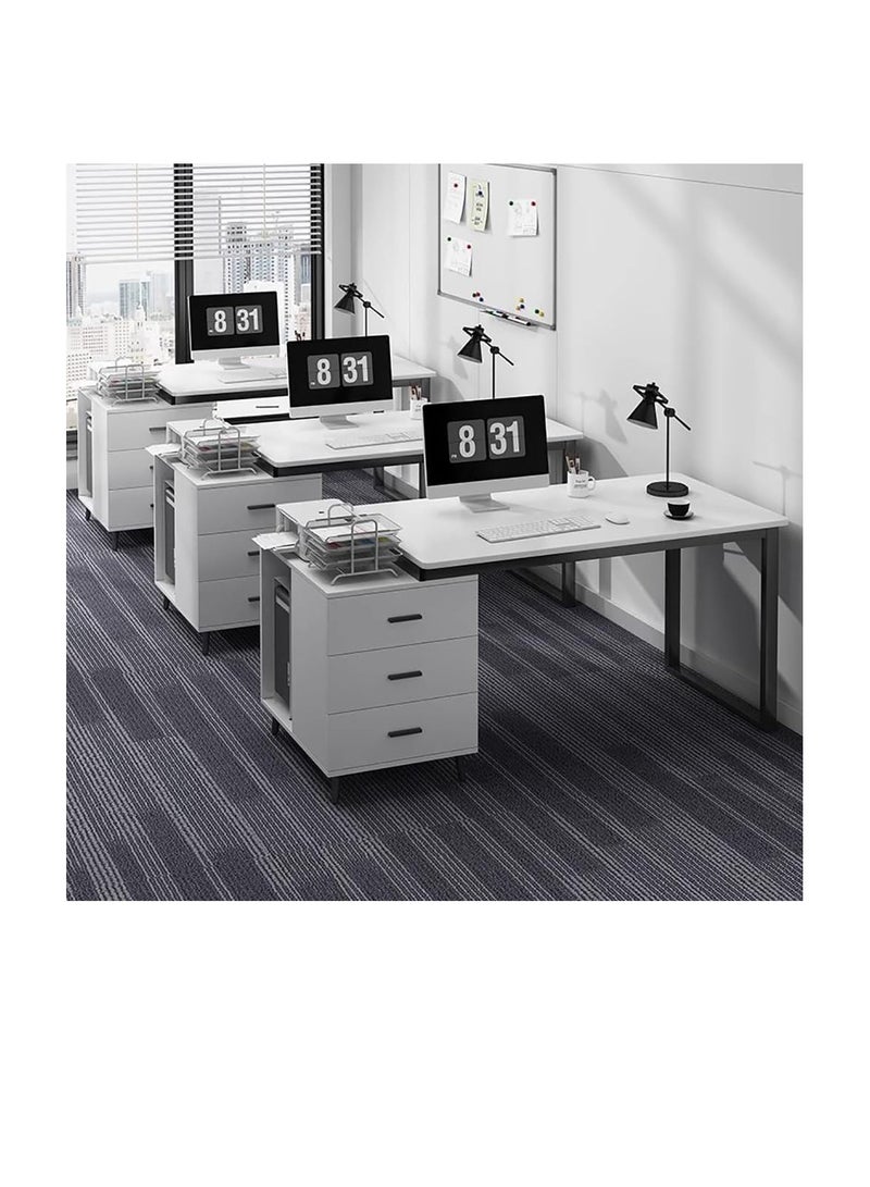 CityRiya-Long Computer Desk Home Office Writing Computer Desk Modern Simple Study Table with drawer 120x60x75cm（YN0064-Black） - Image 4