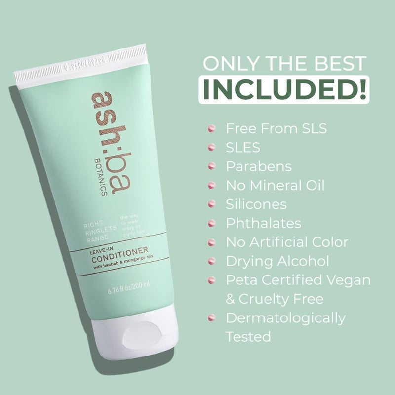 Ashba Botanics Leavein Conditioner for Curly & Wavy Hair (237 ML)  Leavein Cream For Men & Women  Paraben Silicone Free  Premium Ingredients - Image 2
