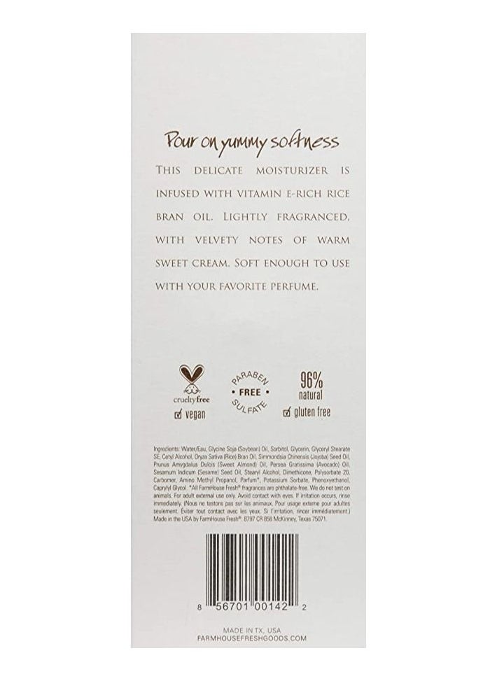 FarmHouse Fresh Farmhouse Fresh Sweet Cream Body Milk Lotion, 10oz. Body Moisturizer for Women, Vegan, Sulfate-Free, Paraben-Free, Body Milk Cream with Almond Oil  - Image 3