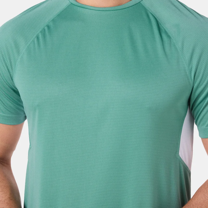 Sun And Sand Sports Green Men's Colourblock Training T-Shirt for Men | Best Price UAE