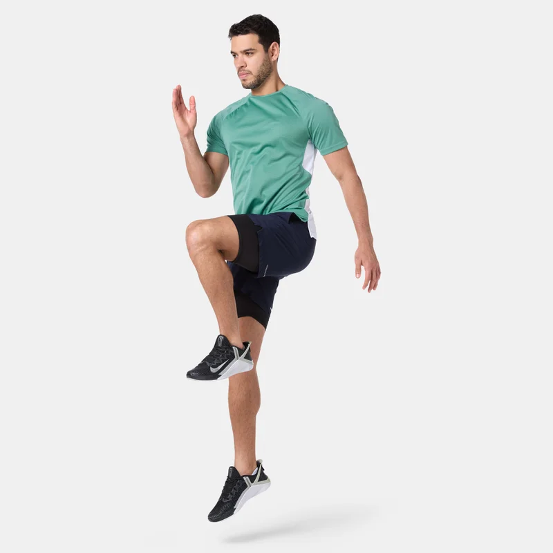 Sun And Sand Sports Green Men's Colourblock Training T-Shirt for Men | Best Price UAE