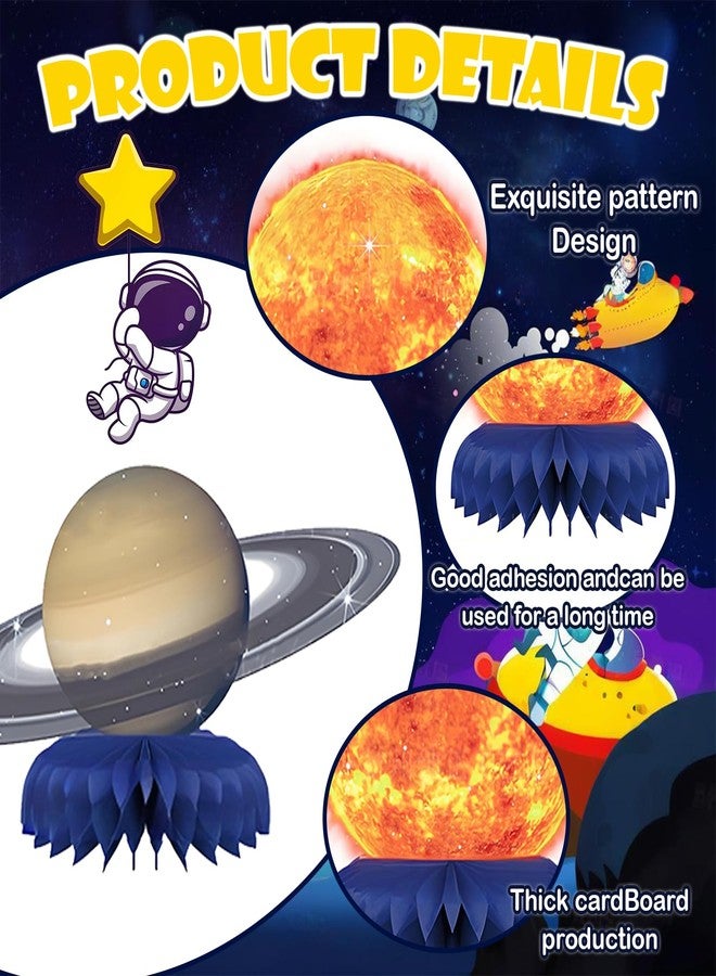 Oiuyamn 10pcs Space Solar System Theme Honeycomb Centerpieces, Outer Space Planet Party Supplies, Galaxy Table Decorations for Birthday by Oiuyamn - Image 4
