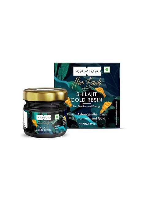 Kapiva Shilajit Gold Resin - 40g | Helps in boosting Stamina | Contains 24 Carat Gold | 100% Ayurvedic