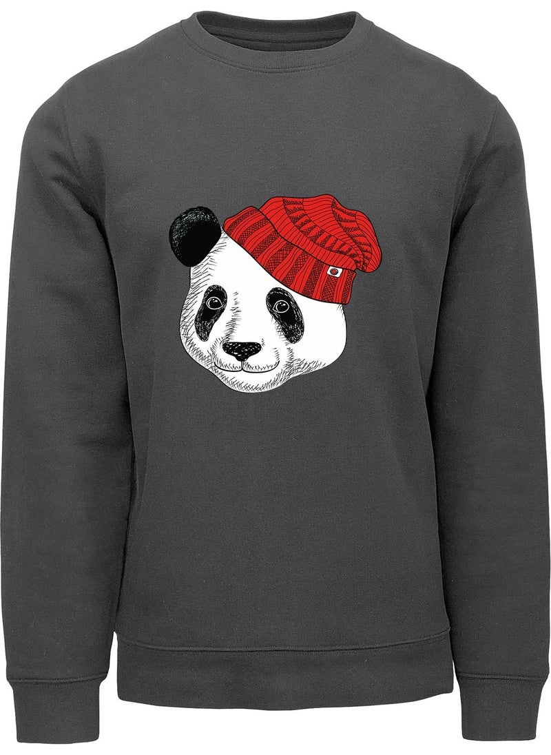 Ada Bebek Çocuk - Ada Baby Kid Oversize Hat Panda Printed Kids Sweatshirt - Image 1