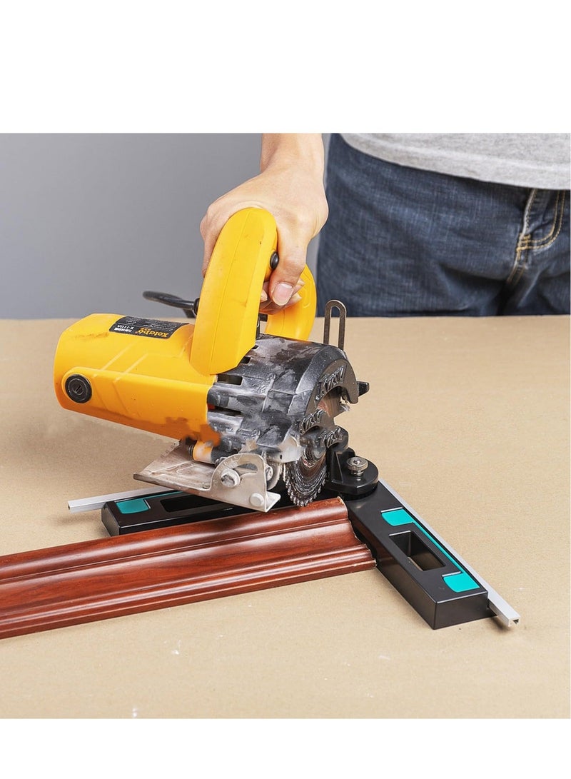 Mitre Measuring Cutting Tool 2 in 1 Accurate Mitre Gauges for Saws Accurate 30 to 180° Aluminum Alloy Mitre Gauges Goniometer Mitre Angle Ruler Finder Too for Home Improvement Carpentry Work - Image 5