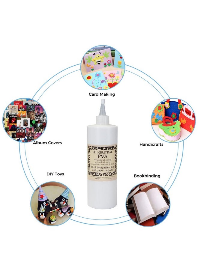 Lineco Books By Hand Ph Neutral Adhesive Archival Quality Acid Free Dries Clear And Quick Water Soluble Lay Flat Property 16 Ounces (1 Pack)  - Image 5