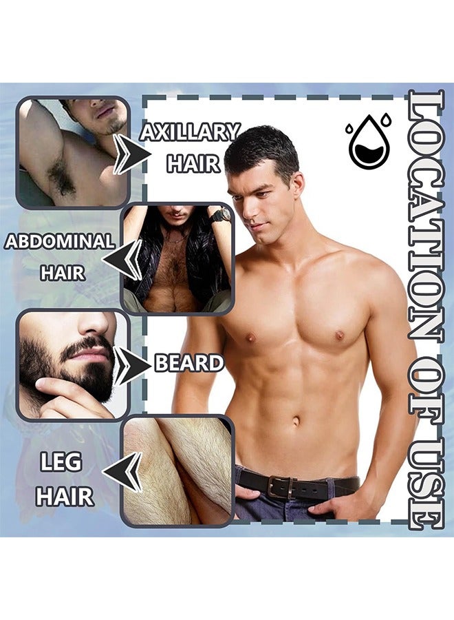 East Moon Hair Removal Spray Foam For Men, No Irritation Hair Removal Cream, Safe Hair Depilatory For Male Underarm, Chest, Back, Legs, Natural Ingredient Hair Removal Spray Foam  For Men 100ML - Image 4