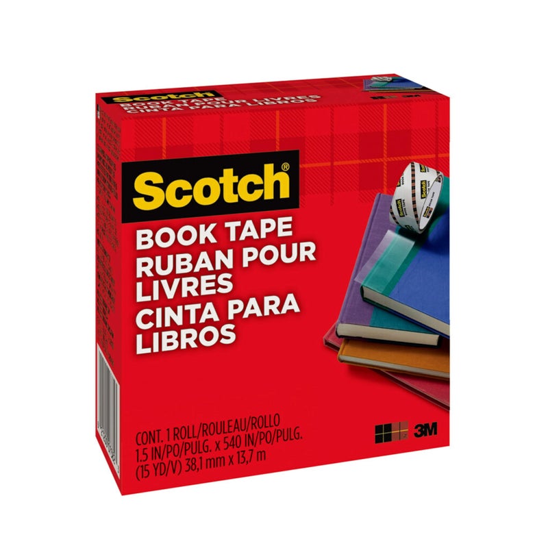 Scotch  Scotch Book Tape, 1.5 in x 540 in, 1 Roll/Pack, Excellent for Repairing, Reinforcing Protecting, and Covering (845-150)  - Image 3