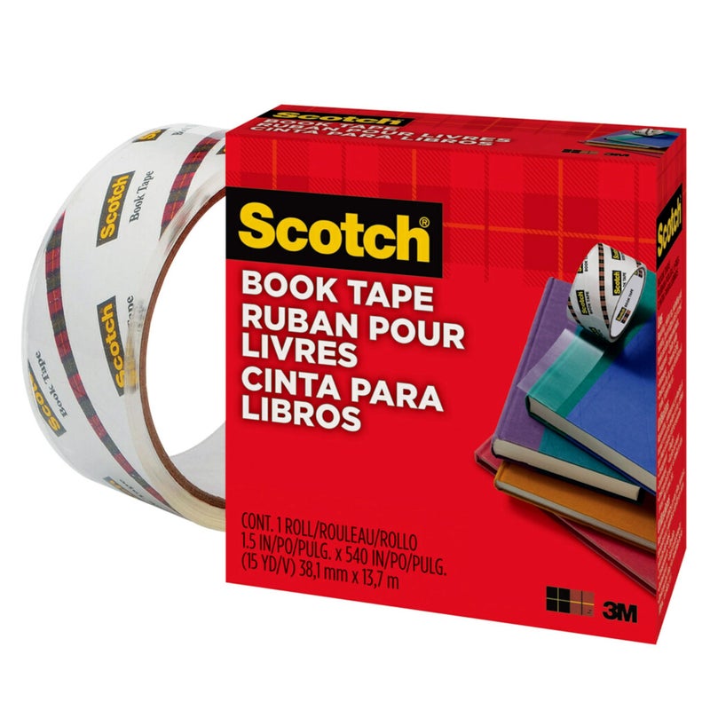 Scotch  Scotch Book Tape, 1.5 in x 540 in, 1 Roll/Pack, Excellent for Repairing, Reinforcing Protecting, and Covering (845-150)  - Image 5