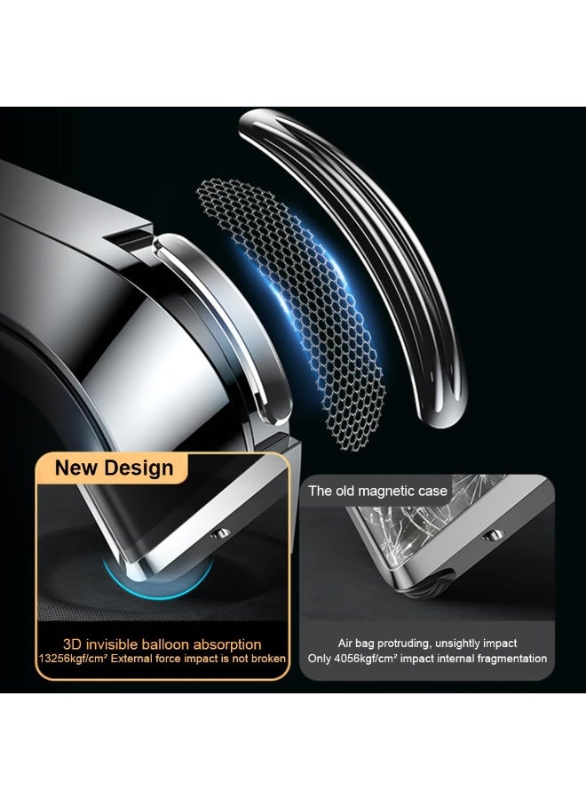 general Case Compatible with Huawei Pura 80 Pro/Pura 80 Pro Plus, Slim Magnetic Metal Frame Double Sided Clear Tempered Glass Shockproof with Camera Protection Cover - Image 5