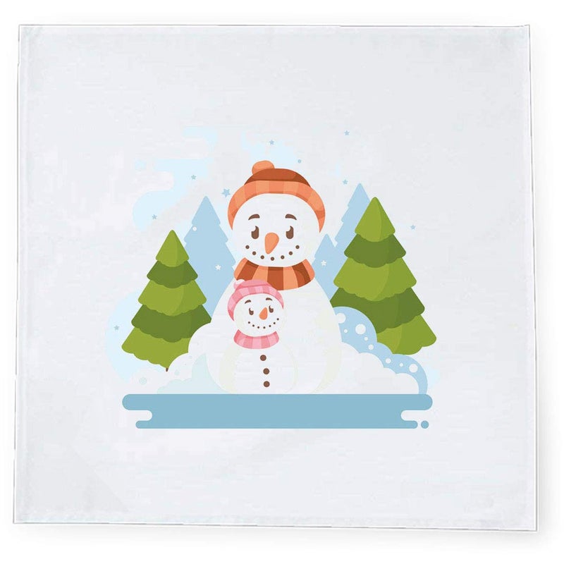 Khakee 6 Pcs Christmas Theme Tafta Silk Table Napkins 10x 10 for Xmas Decoration Christmas OrnamentsChristmas Gift npxmas170P - Image 2