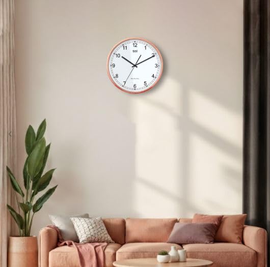 Orpat Ajanta Wall Clock for Home and Offices Silent Sweep Movement 12 Inches Wall Clock (Maho G_30 x 30 x 4 cm), Analog, Plastic, Maho Gany, Multicolor - Image 2