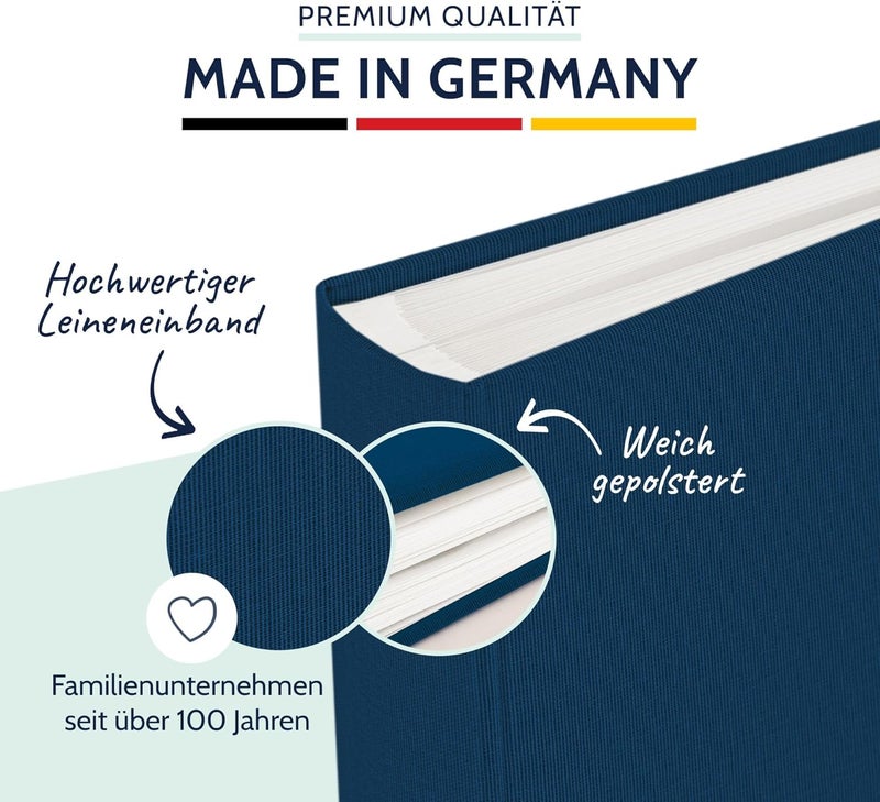 Goldbuch Summertime 24711 Photo Album, Photo Book with 60 White Pages & Glassine Dividers, Linen Photo Album, Memory Album, Light Blue, 25 x 25 cm - Image 3