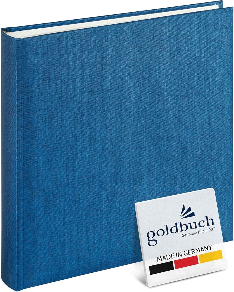 Goldbuch Summertime 24711 Photo Album, Photo Book with 60 White Pages & Glassine Dividers, Linen Photo Album, Memory Album, Light Blue, 25 x 25 cm - Image 1