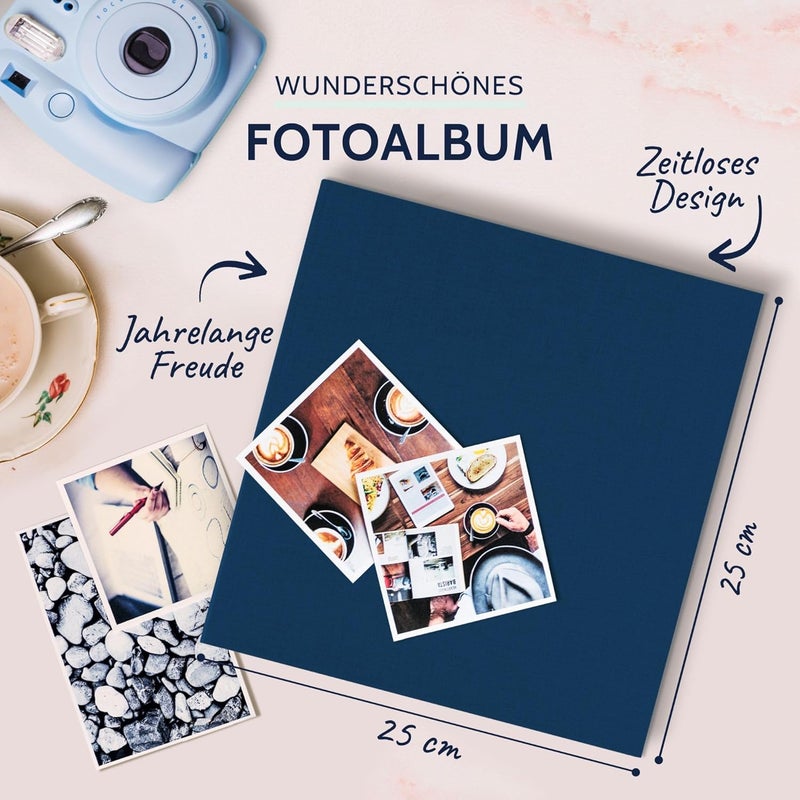 Goldbuch Summertime 24711 Photo Album, Photo Book with 60 White Pages & Glassine Dividers, Linen Photo Album, Memory Album, Light Blue, 25 x 25 cm - Image 2