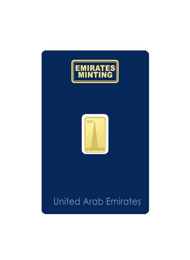 الإمارات مينتنج سبيكة ذهب الإمارات مينتيج 1 جرام برج خليفة نقاء 999.9 - Image 3