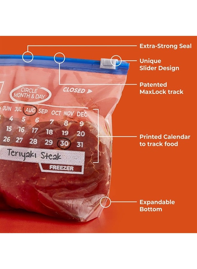 Hefty Slider Freezer Calendar Bags, Quart Size, 140 Count - Image 4