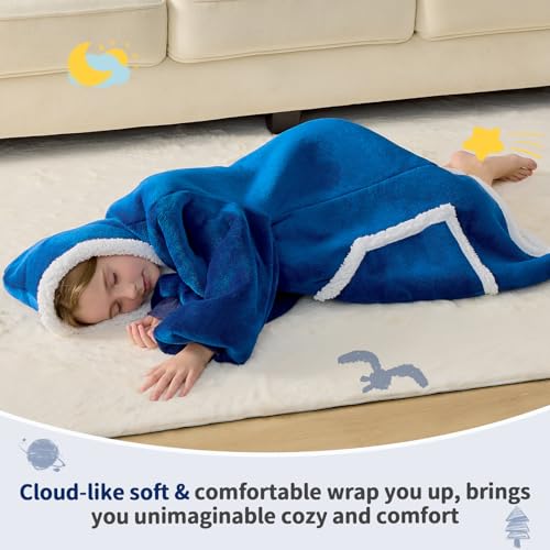 IFNOW Wearable Blanket Hoodie For Kids, Blanket Hoodie For Kids With Hood And Pockets, Girls Oversized Hoodie Blankets As Gift For Teens Girls Boys Birthday Christmas - Image 4