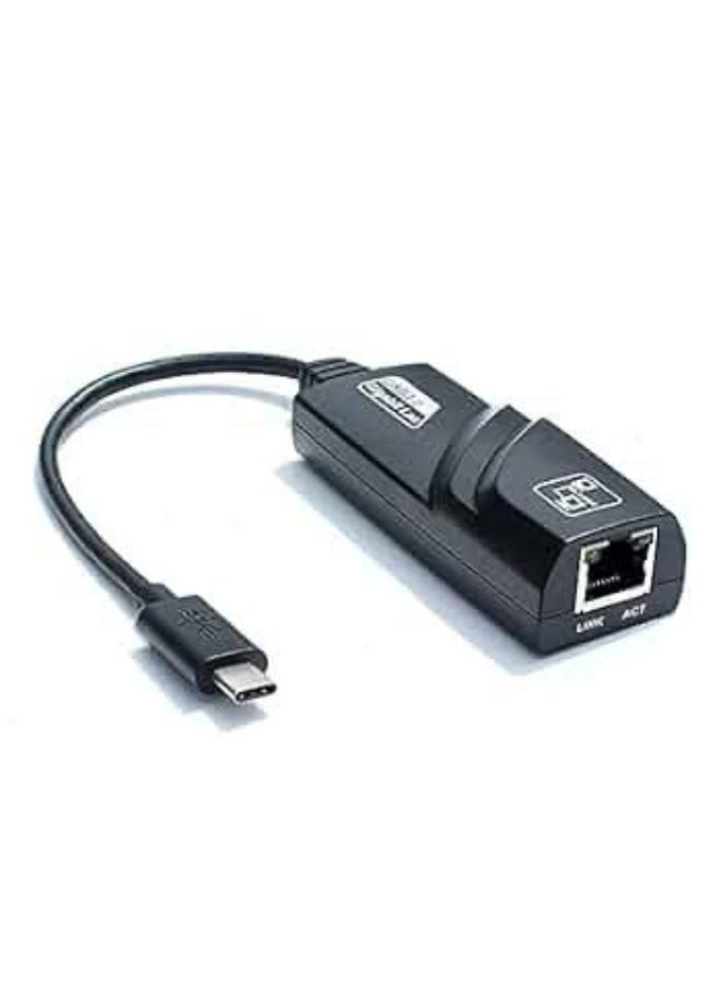 XAIN محول USB 3.0 نوع C الى جيجابت ايثرنت LAN للكمبيوتر - اسود - Image 1