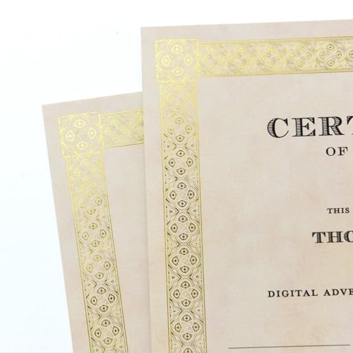 Gartner Studios Gold Foil Parchment Certificate Paper- 15 Count - Image 2