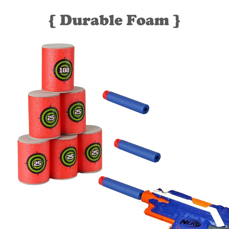 Dreampark Bullet Darts Target for Nerf N-Strike Elite Series Blasters 24pcs Pack Soft EVA Material (Red) - Image 5