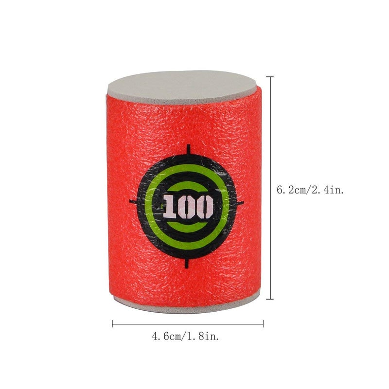 Dreampark Bullet Darts Target for Nerf N-Strike Elite Series Blasters 24pcs Pack Soft EVA Material (Red) - Image 2