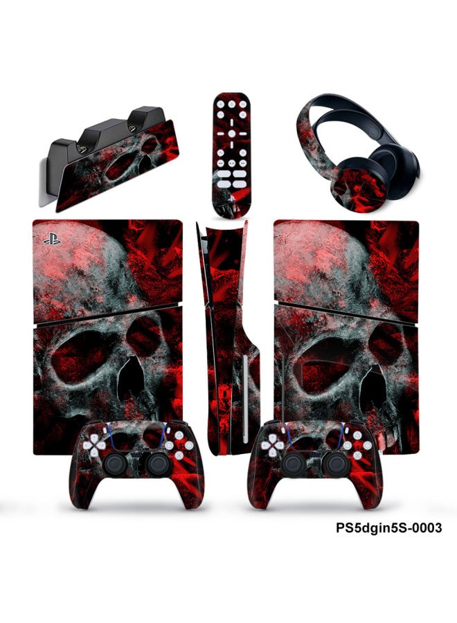 PS5slim Stickers P5 Host Protective Film Optical Drive Version Of The Digital Version Of The Five-in-one Full Package Stickers To Map Production-Color:PS5dgin5S-0015 - Image 3