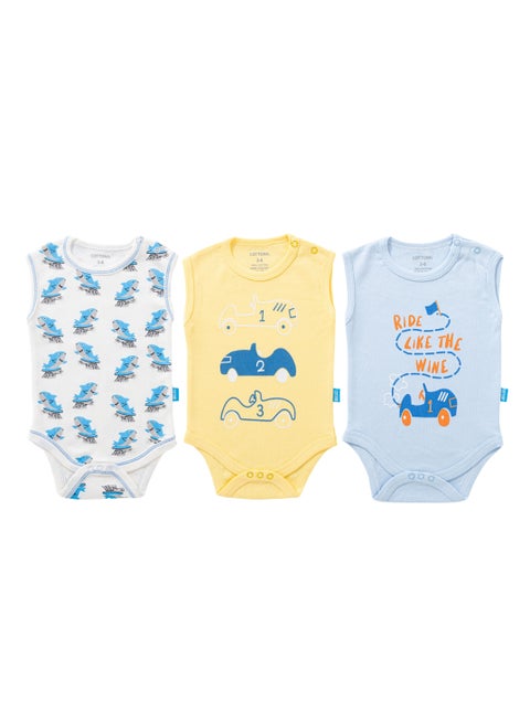 باك يحتوي علي 3 قطع سالوبت بيبي كت قطن