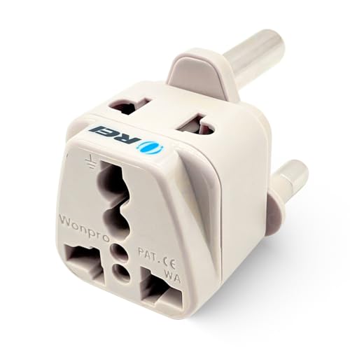 OREI India to South Africa, Botswana, Namibia & More (Type M) Travel Adapter Plug - 2 in 1 - CE Certified - RoHS Compliant - White Color (DB-10L) - Image 1