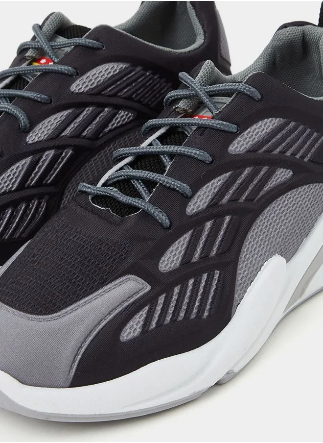 Styli Elevated Mesh Upper Lace Up Sneakers