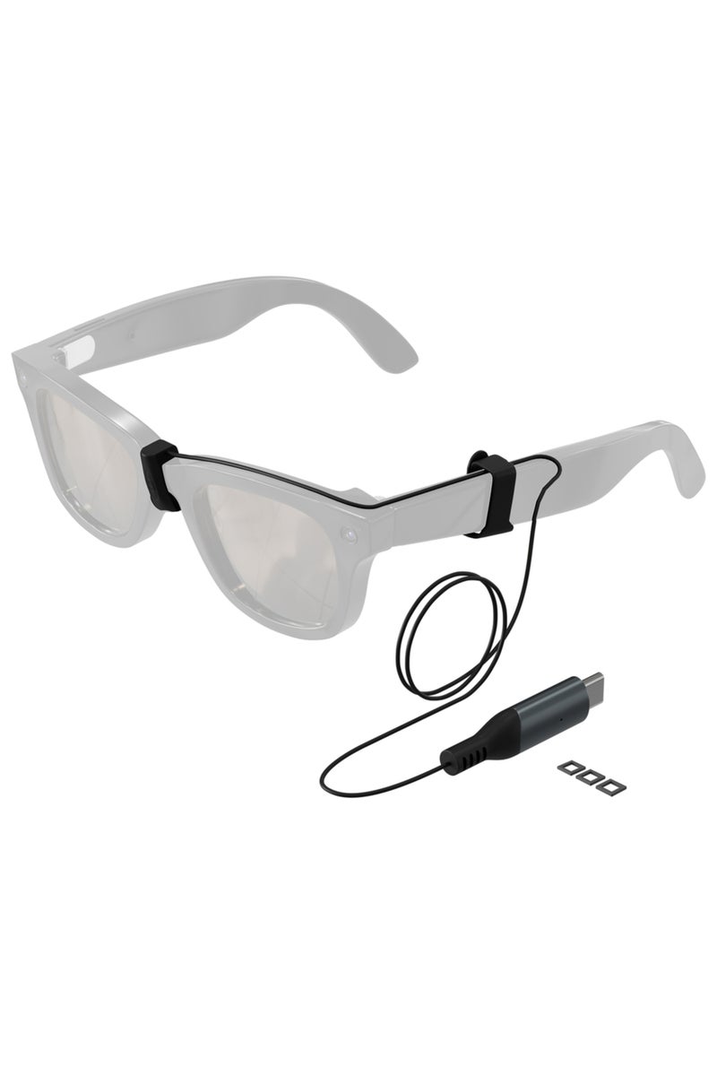 كابل شحن تمديد بطول 1.2 متر متوافق مع حافظة شحن نظارات RayBan META الذكية بطول 1.2 متر لنظارات Wayfar