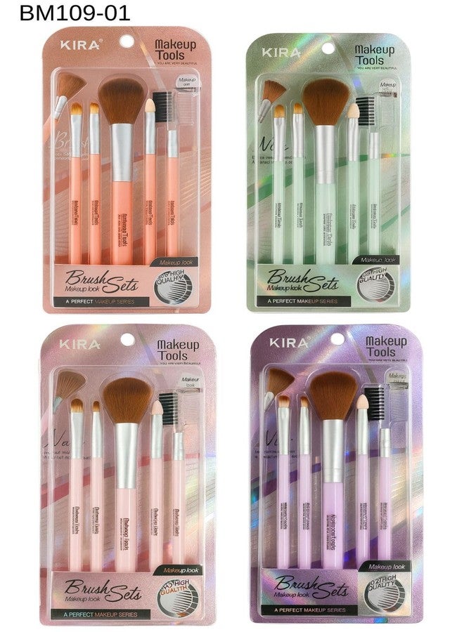 KIRA 5Pcs Makeup Brush Set For Lip, Eyeshadow, Eyebrow, Eye Socket, and Blusher Applications, Smooth And Comfortable Makeup Brushes For Women (BM109-01) - Image 5