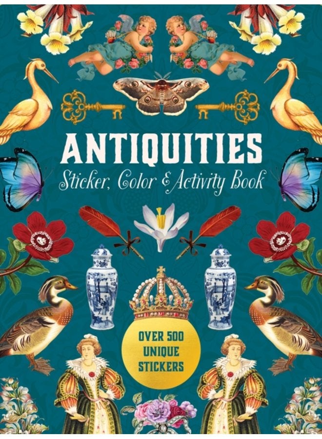 Antiquities Sticker Color Activity Book Over 500 Unique Stickers - Hardback