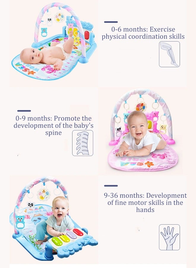 Loquat Baby pedal piano play blanket, newborn crawling mat, children's play mat, fun piano blanket, equipped with music and lighting, suitable for infants aged 1 to 12 months - Image 3