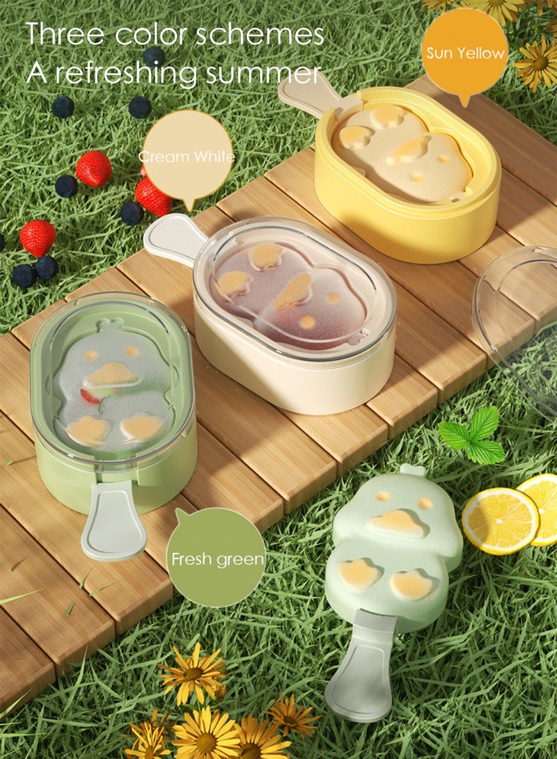 3 Pieces Ice Lolly Moulds with Sticks, Popsicle Mould Bpa Free Ice Cream Moulds Reusable Ice Pop Holders for Kids Babies Adults for DIY Fruit, Yogurt, Juice, milk, Homemade Popsicle (Multicolour)