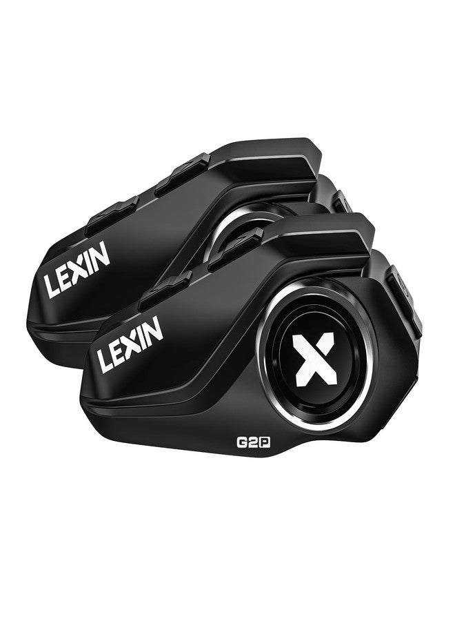 ليكسين نظام اتصال داخلي LEXIN 2x G2P للدراجات النارية، ثنائي الخوذة، مع 4 أغطية قابلة للاستبدال، نظام اتصال، تقليل الضوضاء، طقم اتصال بدون استخدام اليدين، مناسب للدراجات النارية/المركبات الرباعية/الدراجات الهوائية - Image 1