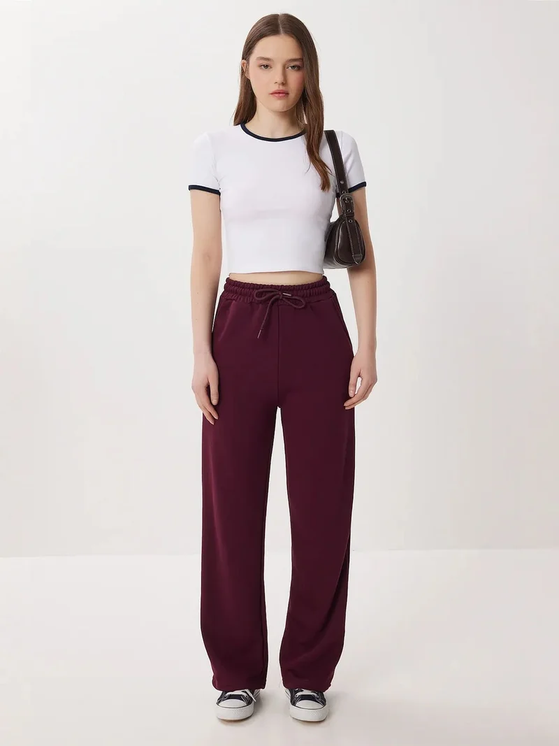 السعادة في إسطنبول ISTANBUL Wide Leg Drawstring Waist Sweatpants