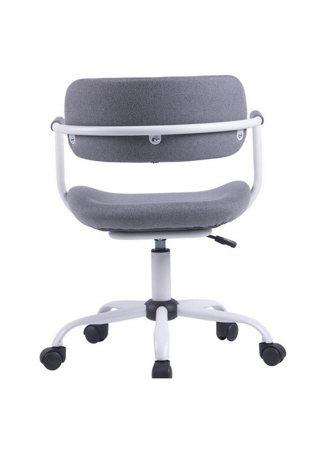 Micasa High Quality Durable Metal Arm Rest Office Chair Grey and White 82 x 56 x 55 cm W-231 - Image 5