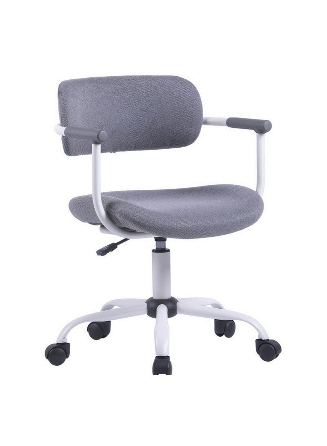 Micasa High Quality Durable Metal Arm Rest Office Chair Grey and White 82 x 56 x 55 cm W-231 - Image 2