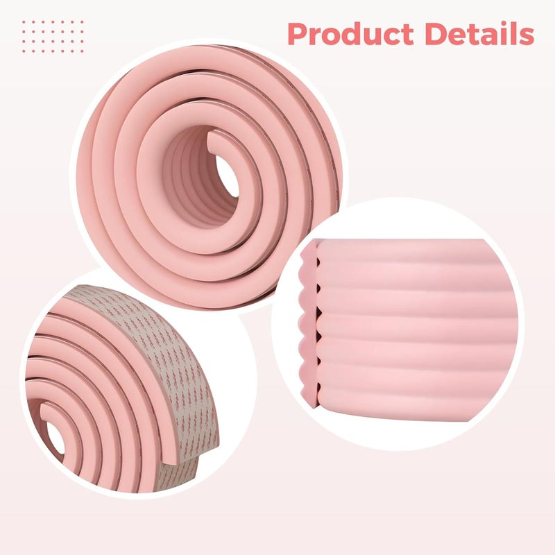 Bosreroy W-Shaped Bumper Strip 78.7 in, Self-Adhesive, 0.3 in Thick Edge Protector, Table Corner Protector for Furniture and Nursery - Image 2
