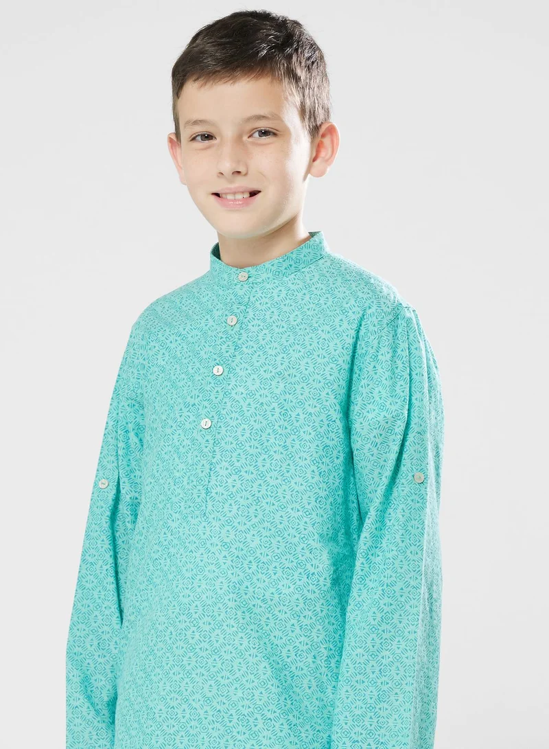Fabindia Kids Printed Long Kurta