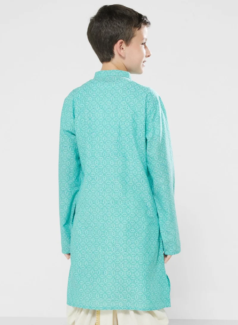 Fabindia Kids Printed Long Kurta