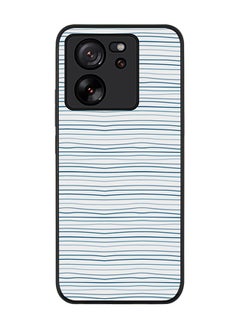 Stylizedd Rugged Black Edge case for Xiaomi 13T / Xiaomi 13T Pro, Slim fit Soft Case Flexible Rubber Edges Anti Drop TPU Gel Thin Cover - Shaky Lines  - Image 1