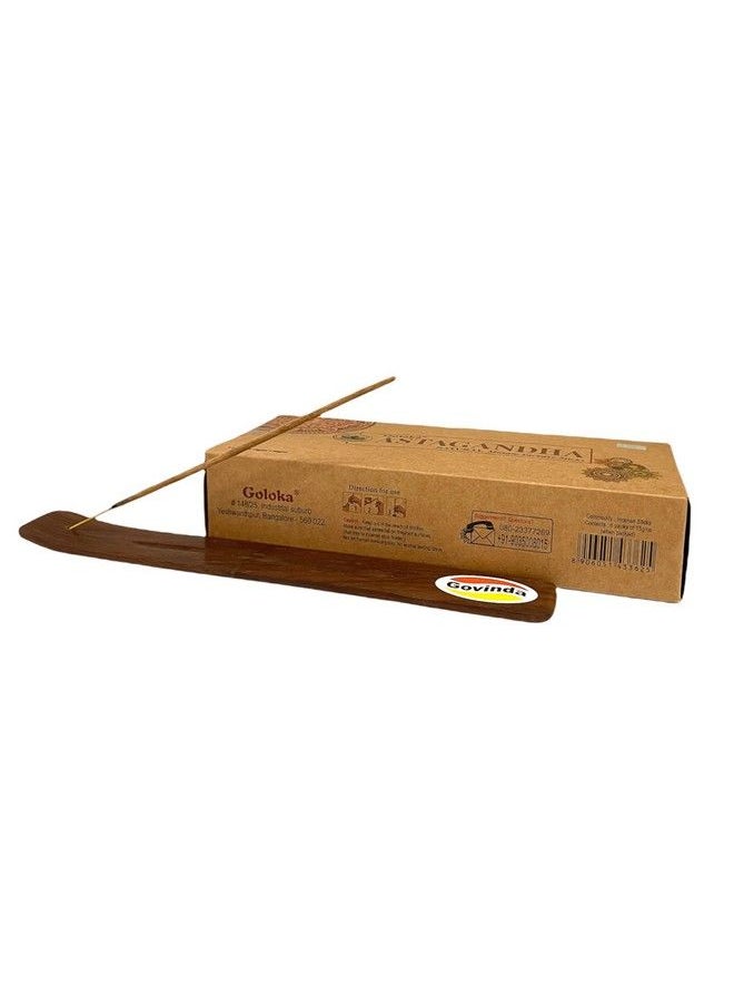 Govinda - Incense Stick Holder Bundle With Goloka Incense Organica Series Incense Sticks 6 Pack Of 15 Grams (Astagandha) - Image 1