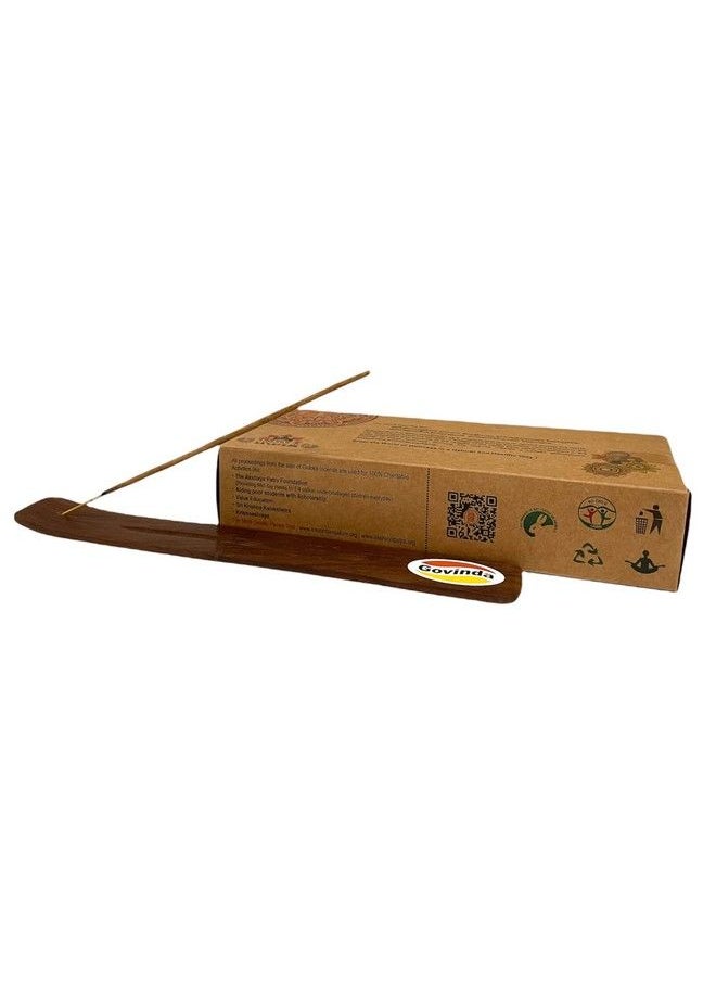 Govinda - Incense Stick Holder Bundle With Goloka Incense Organica Series Incense Sticks 6 Pack Of 15 Grams (Astagandha) - Image 1
